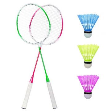 Set 2 rachete de badminton, ideale pentru copii, multicolor