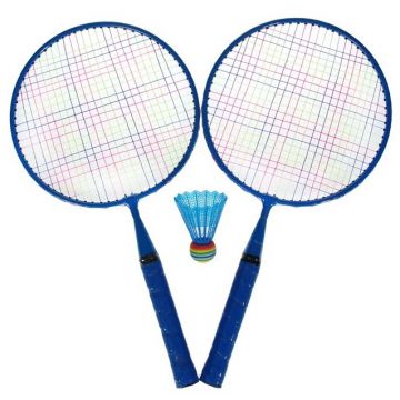 Set 2 rachete de badminton, pentru copii, albastru,46 cm