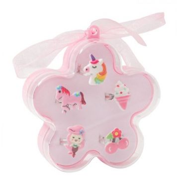 Set 5 inele pentru fetite si cutie depozitare