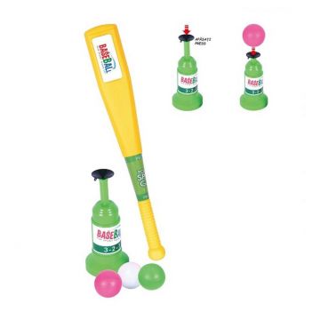 Set de antrenament baseball cu bata, baza si 3 mingi