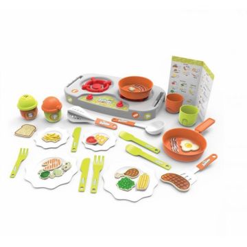 Set de joaca-Mini aragaz cu accesorii incluse,Plastic, 35 piese