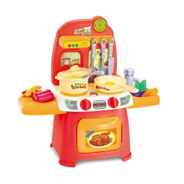 Set de joaca-Mini bucatarie cu lumini, sunet si accesorii incluse