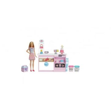 Set de joaca Papusa Barbie Cofetar cu accesorii