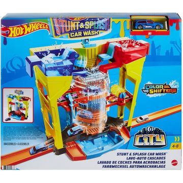 Set de joaca Stunt splash, spalatorie auto-Hot Wheels