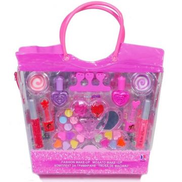 Set gentuta si accesorii pentru machiaj pentru fetite