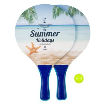 Set palete tenis pentru plaja,summer holidays,lemn,38x24 cm