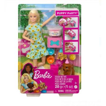 Set Papusa Barbie- Petrecerea de aniversare catelusilor