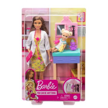 Barbie Cariere Set cu Papusa Doctor Pediatru satena