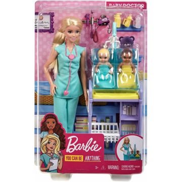 Barbie Cariere Set cu Papusa Doctor Pediatru