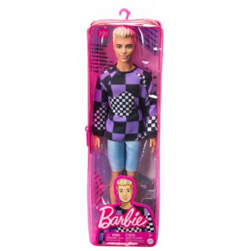 Barbie Papusa Baiat Fashionistas Blond cu Bluza Geometrica