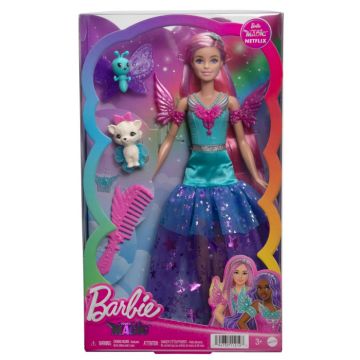 Barbie - Papusa Barbie Zana cu Rochie Albastra