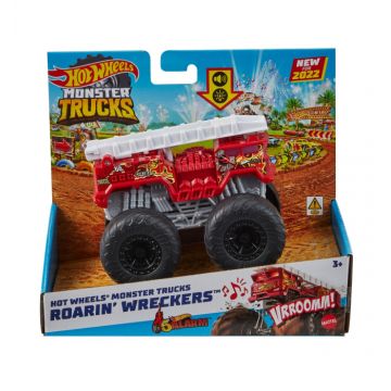 Hot Wheels - Monster Truck Roarin Wreckers 5Alarm cu Functii si Sunete