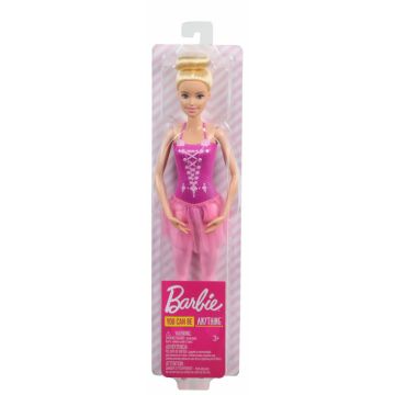 Papusa Barbie Balerina Blonda cu Costum Roz