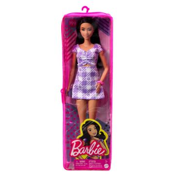 Barbie Fashionista Bruneta cu Rochie Mov