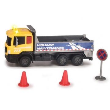 Dickie Echipa de Utilaje Camion cu Semne de Circulatie 17cm
