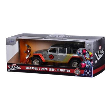 Jada Marvel Set Masinuta Jeep Gladiator Figurina Colossus 1:32