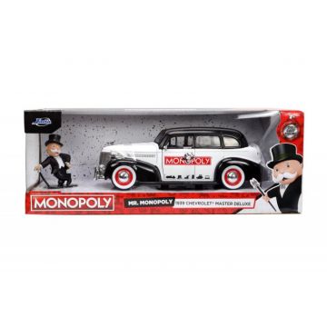 Jada Set Masinuta Metalica Chevrolet Master Deluxe 1939 Figurina Mr Monopoly