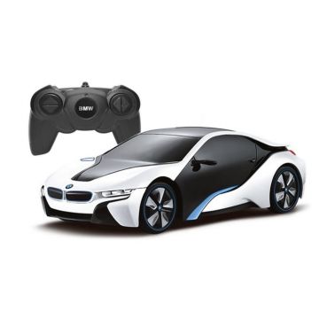 Masina cu Telecomanda BMW i8 Alba, Scara 1:24