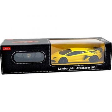 Masina cu Telecomanda Lamborghini Aventador SVJ Galben, Scara 1:24