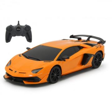 Masina cu Telecomanda Lamborghini Aventador SVJ Portocaliu, Scara 1:24