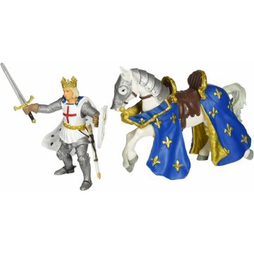 Papo figurina saint louis pe cal