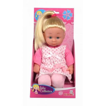 Papusa Soft 30cm cu Hainute Roz
