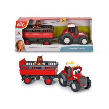 Tractoras cu Remorca pentru Animale si Figurina Calut