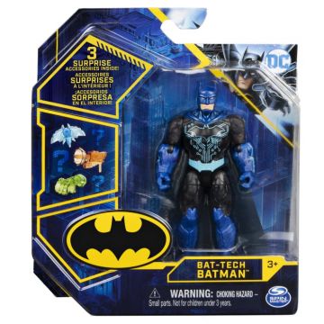 Figurina batman bat-tech articulata 10cm cu 3 accesorii surpriza