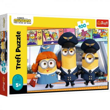 Puzzle Trefl 100 Piese Minionii la Aeroport