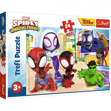 Puzzle Trefl 24 Maxi Spidey si Prietenii Lui Extraordinari