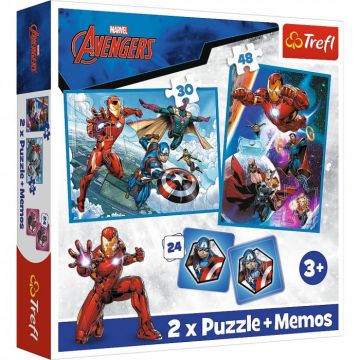 Puzzle Trefl 2in1 Memo Avengers Eroii in Actiune