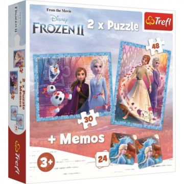 Puzzle Trefl 2in1 Memo Frozen 2 - Tinutul Misterios