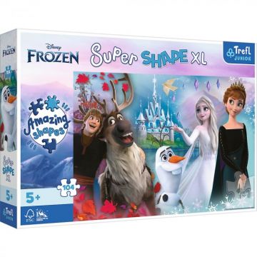 Puzzle Trefl Primo Super Shape XXL 104 Disney Frozen Lumea Anei si a Elsei