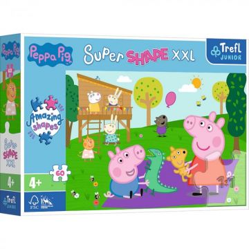 Puzzle Trefl Primo Super Shape XXL 60 Peppa Pig si Fratiorul
