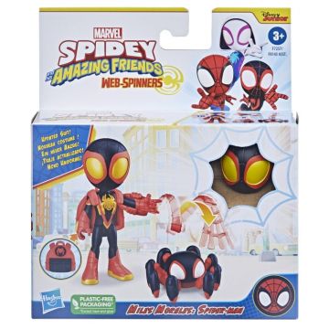 Spidey Set Figurina Miles Morales Spider-Man 10cm si Accesorii