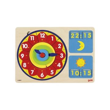 Goki - Ceas puzzle Analog-Digital