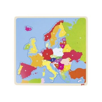 Goki - Puzzle din lemn Harta Europei
