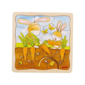 Goki - Puzzle stratificat Gradina iepurasilor