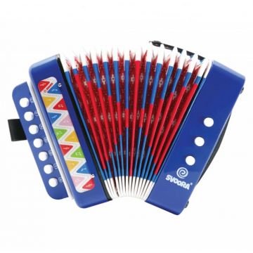 Instrument muzical acordeon albastru