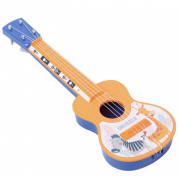 Jucarie muzicala Ukulele, chitara pentru copii, portocaliu