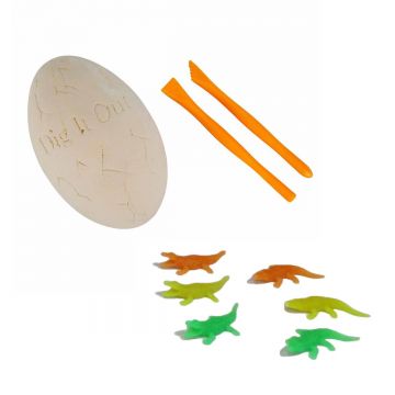 Kit excavare ou de crocodil, Crazoo, Glow in the dark