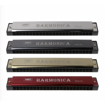 Muzicuta Harmonica cu 24 tonuri, din metal
