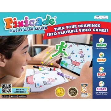 Pixicade - kit creativ multipremiat pentru a transforma desenele copiilor in jocuri video pentru mobil sau tableta, editie jocuri nelimitate