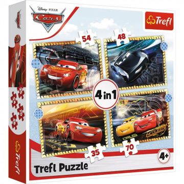 Puzzle 4 in 1 Cars - Pe Locuri