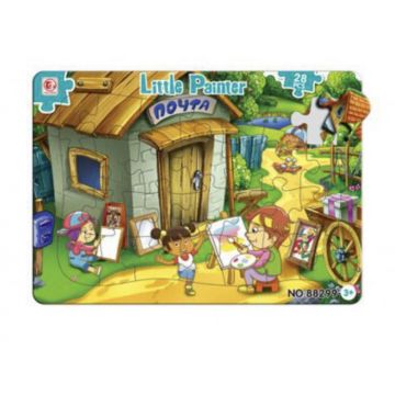 Puzzle clasic, Micul Pictor, 28 piese mari