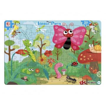 Puzzle clasic, Petrecerea Insectelor, 120 piese