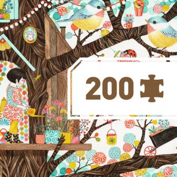 Puzzle Djeco Casuta din copac, 200 piese