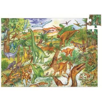 Puzzle observatie-Descopera lumea fascinanta a dinozaurilor,100 piese,+5 ani