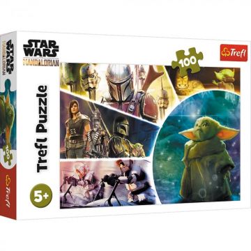 Puzzle Trefl 100 Star Wars Baby Yoda, Mandalorianul