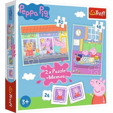Puzzle Trefl 2 in 1 Memo Peppa Pig